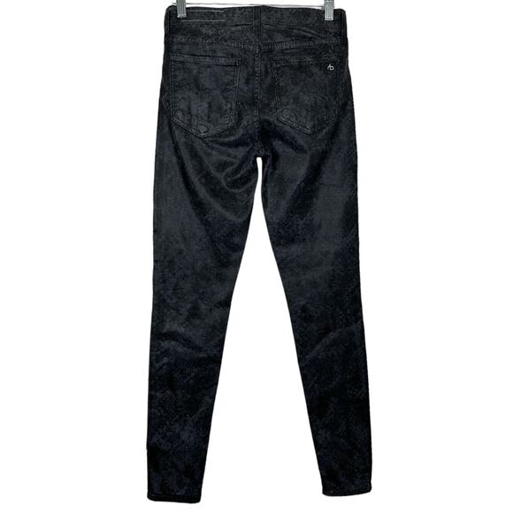 Rag and Bone Cate Mid-Rise Skinny Snake Print Pants Size 25 - Picture 4 of 10
